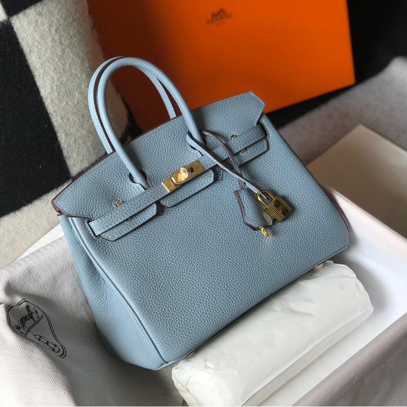 Birkin Linen Blue Calfskin 25CM/30CM - 图片 2