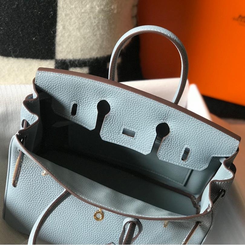 Birkin Linen Blue Calfskin 25CM/30CM - 图片 4