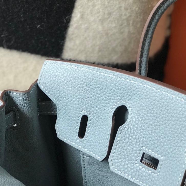 Birkin Linen Blue Calfskin 25CM/30CM - 图片 5