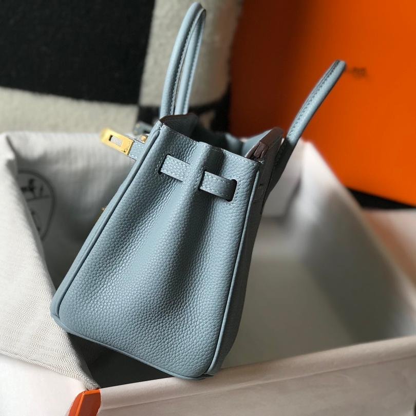 Birkin Linen Blue Calfskin 25CM/30CM - 图片 7