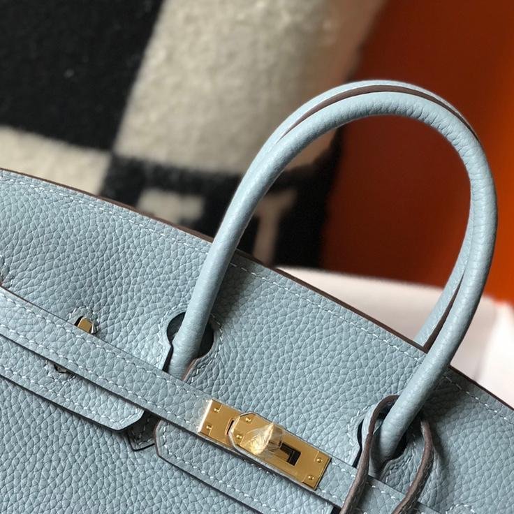Birkin Linen Blue Calfskin 25CM/30CM - 图片 8