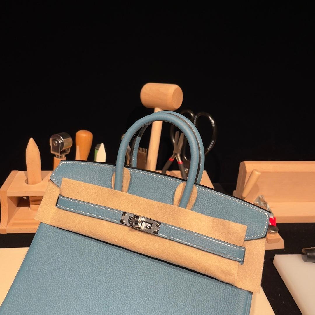Birkin Denim Blue Togo Leather 25CM/30CM - 图片 5