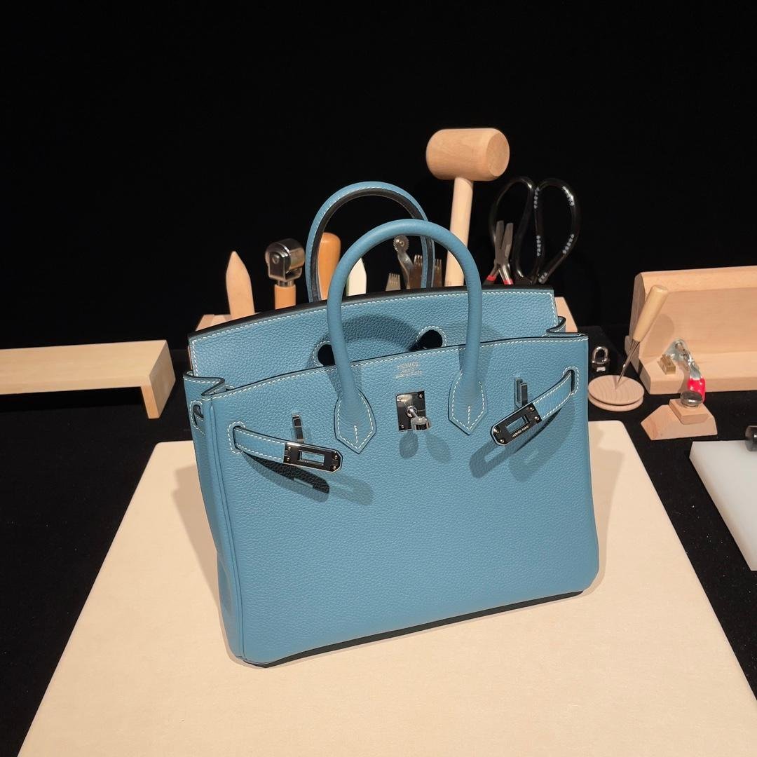 Birkin Denim Blue Togo Leather 25CM/30CM - 图片 6