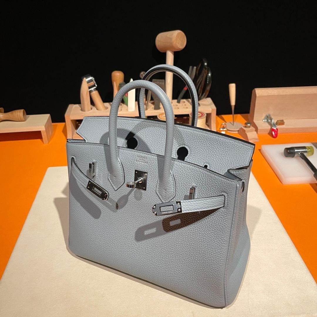 Birkin Linen Blue Togo Leather 25CM/30CM - 图片 2