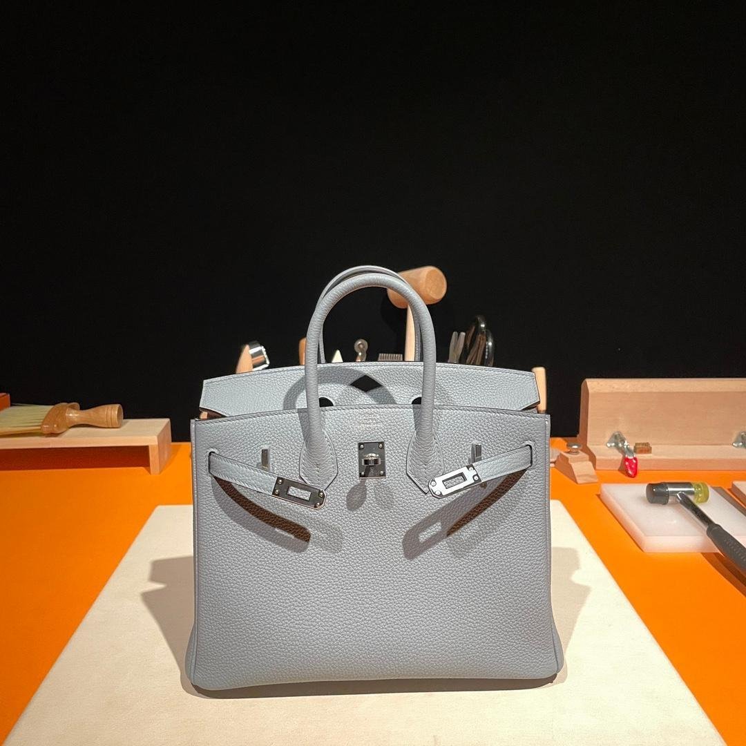 Birkin Linen Blue Togo Leather 25CM/30CM - 图片 4