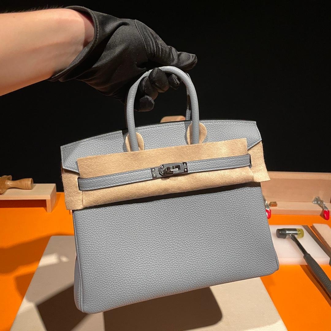 Birkin Linen Blue Togo Leather 25CM/30CM - 图片 5