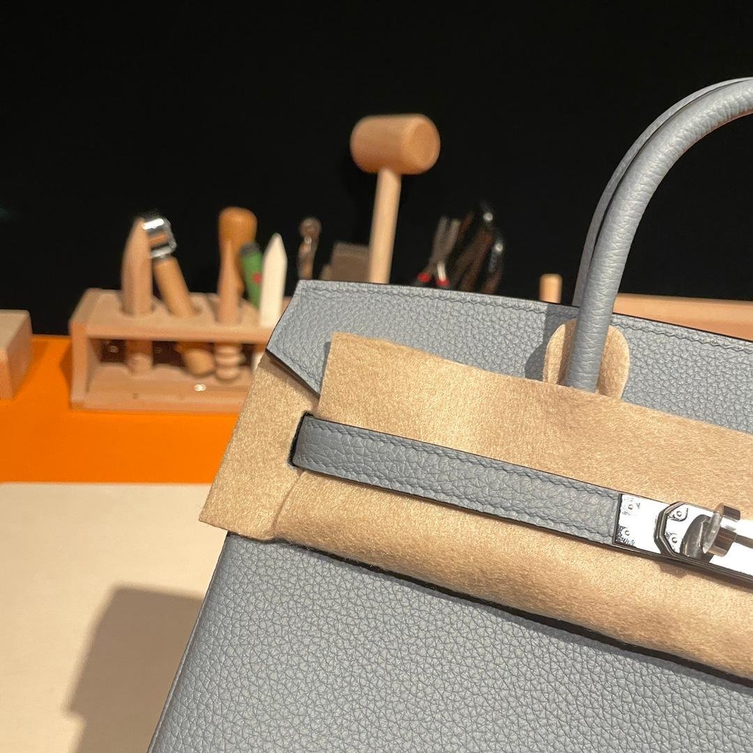Birkin Linen Blue Togo Leather 25CM/30CM - 图片 7
