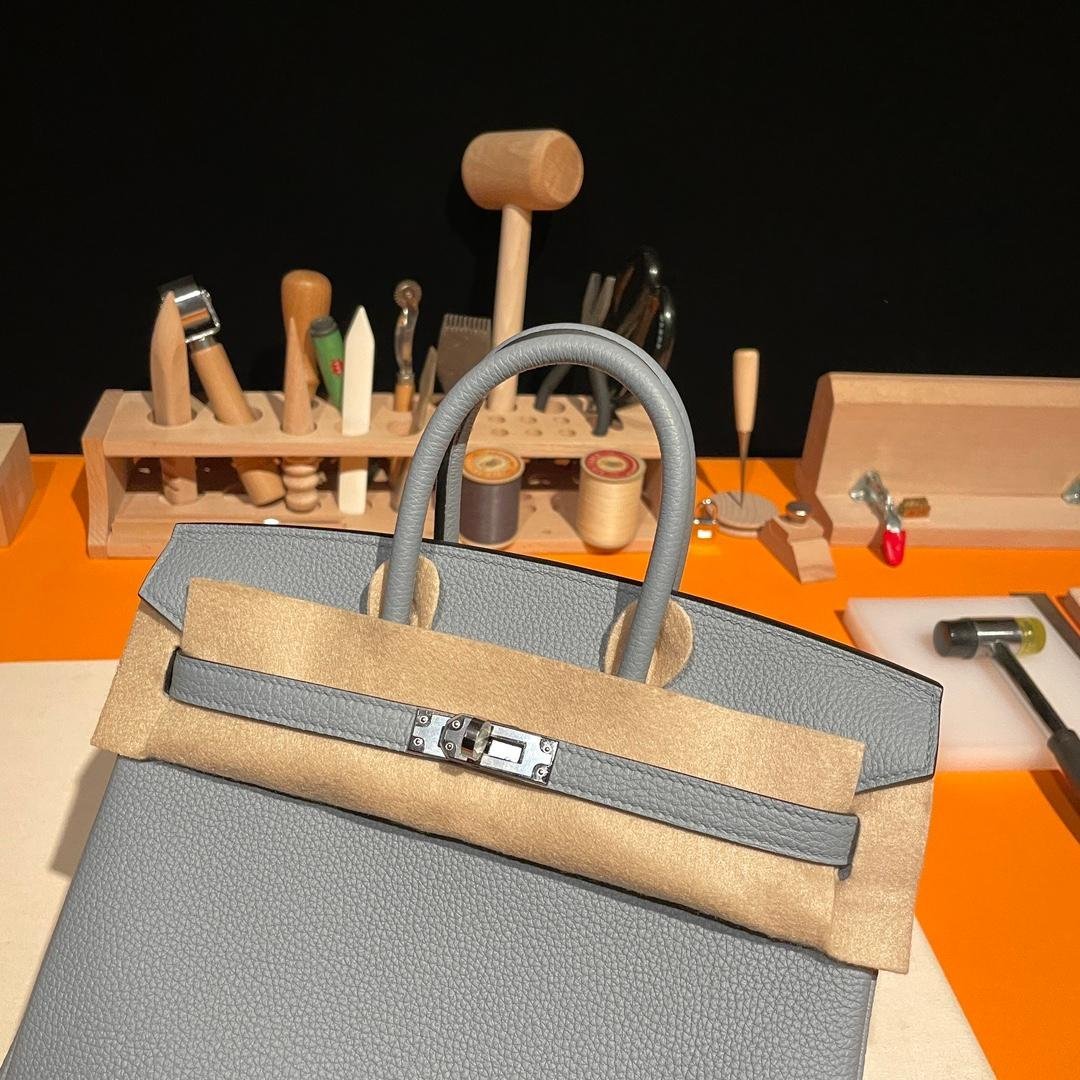 Birkin Linen Blue Togo Leather 25CM/30CM - 图片 8