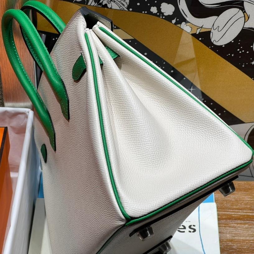 Birkin Milkshake White with Bamboo Green Epsom Leather 25CM/30CM - 图片 5