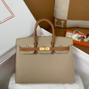 Birkin Trench Grey with Golden Brown Epsom Leather 25CM/30CM