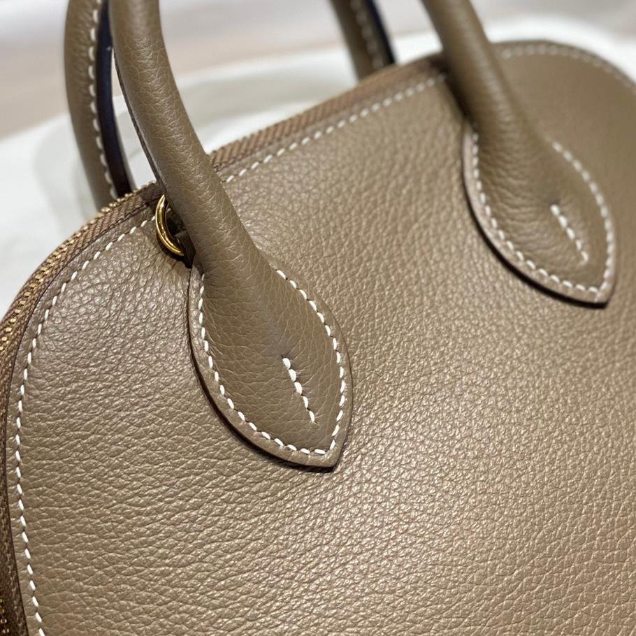 Mini Bolide Bowling Elephant Grey Evercolor Leather Gold Hardware - 图片 5