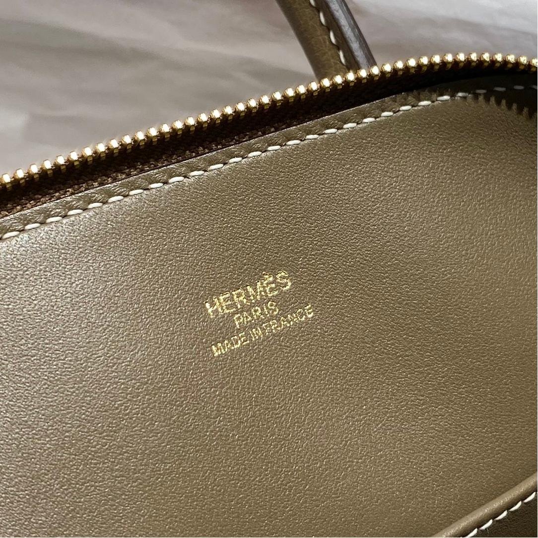 Mini Bolide Bowling Elephant Grey Evercolor Leather Gold Hardware - 图片 6