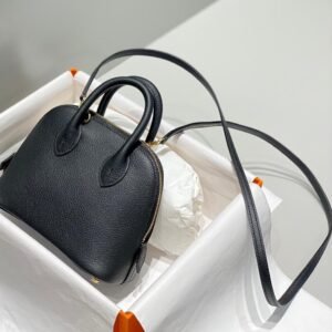 Mini Bolide Bowling Black Gold Evercolor Leather