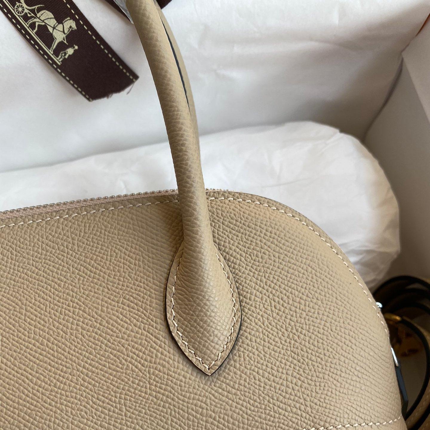 Bolide Light Grey Epsom Leather Waxed Thread Silver Hardware 27CM - 图片 4