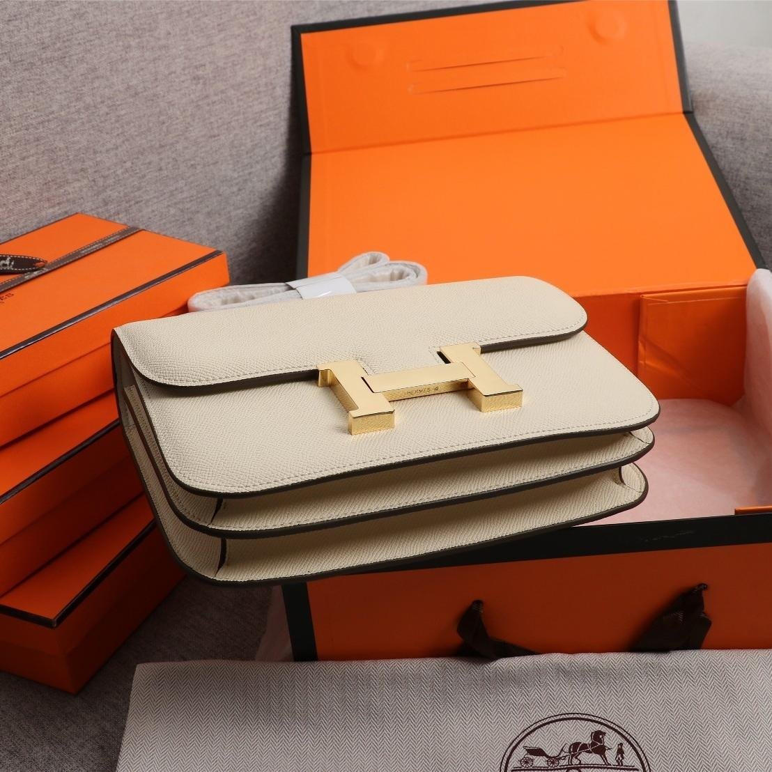 Constance Cream Epsom Leather Gold Hardware Large 20CM/23CM - 图片 3