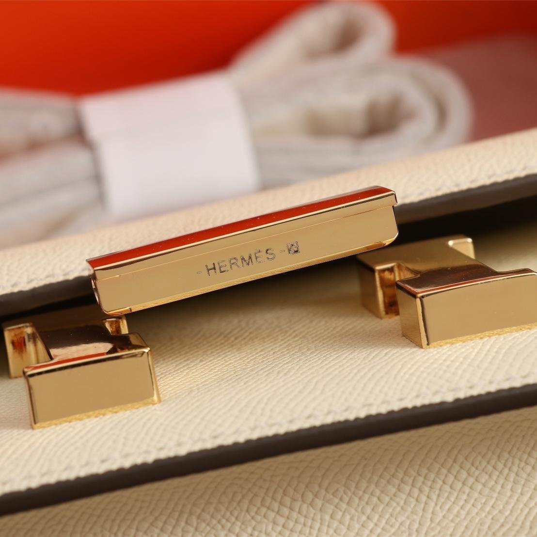 Constance Cream Epsom Leather Gold Hardware Large 20CM/23CM - 图片 6