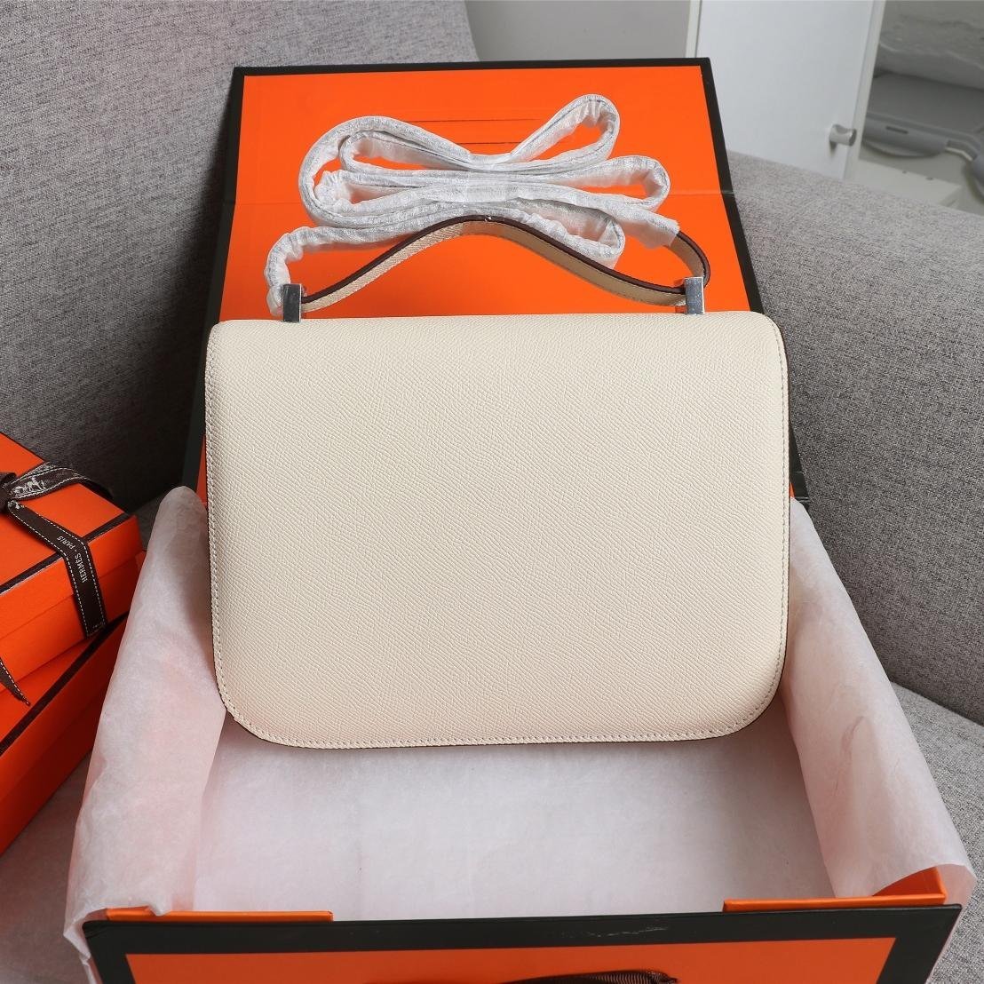 Constance Cream Epsom Leather Silver Hardware Large 20CM/23CM - 图片 4