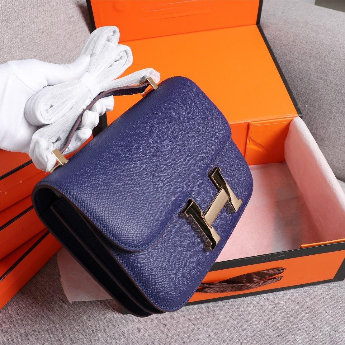 Constance Deep Blue Epsom Leather Gold Hardware Large 20CM/23CM - 图片 3