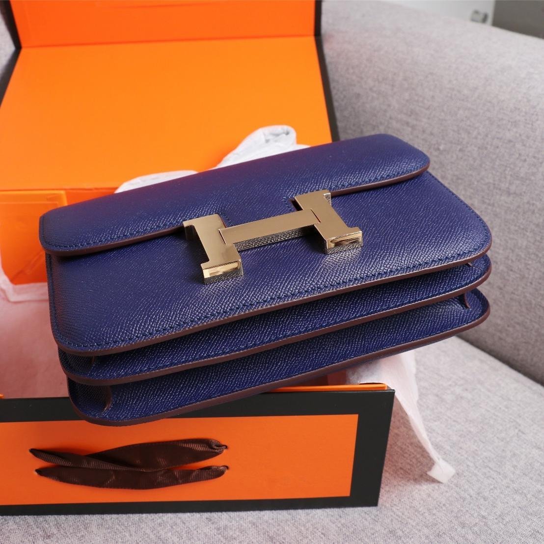 Constance Deep Blue Epsom Leather Gold Hardware Large 20CM/23CM - 图片 4