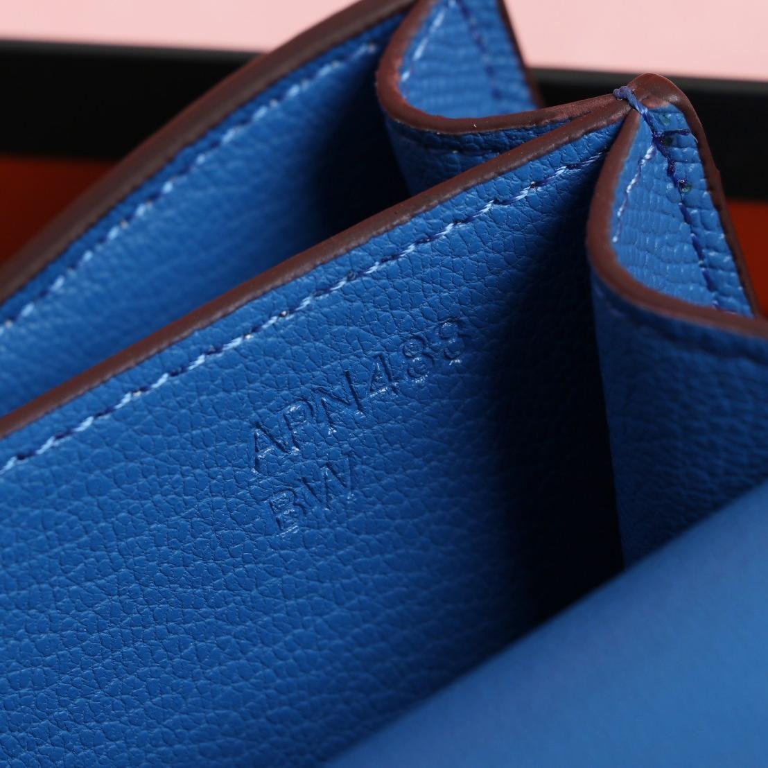 Constance Water Sprite Blue Epsom Leather Silver Hardware Large 20CM/23CM - 图片 8