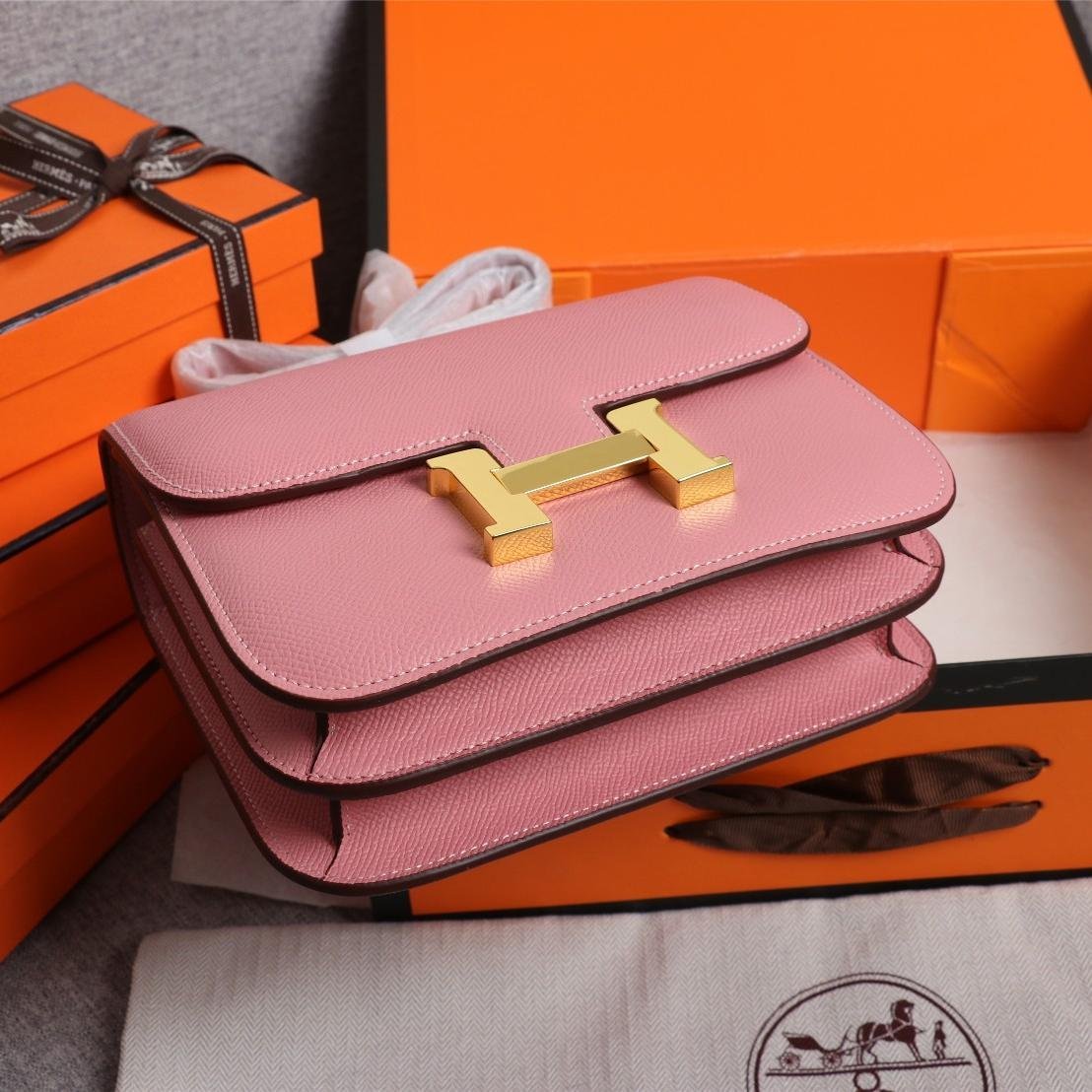 Constance Sakura Pink Epsom Leather Gold Hardware Large 20CM/23CM - 图片 3
