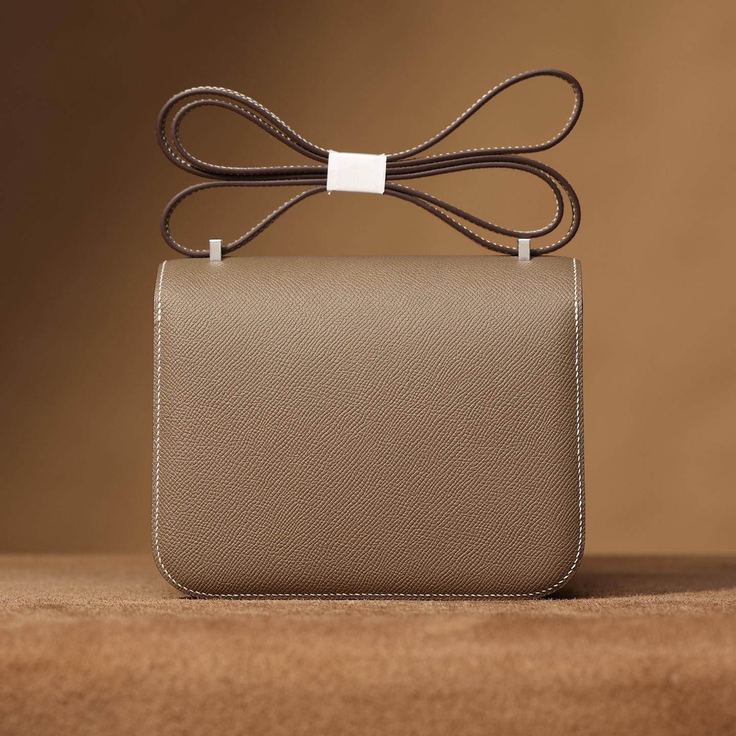 Constance Elephant Grey Silver Hardware Epsom Leather 20CM/23CM - 图片 3