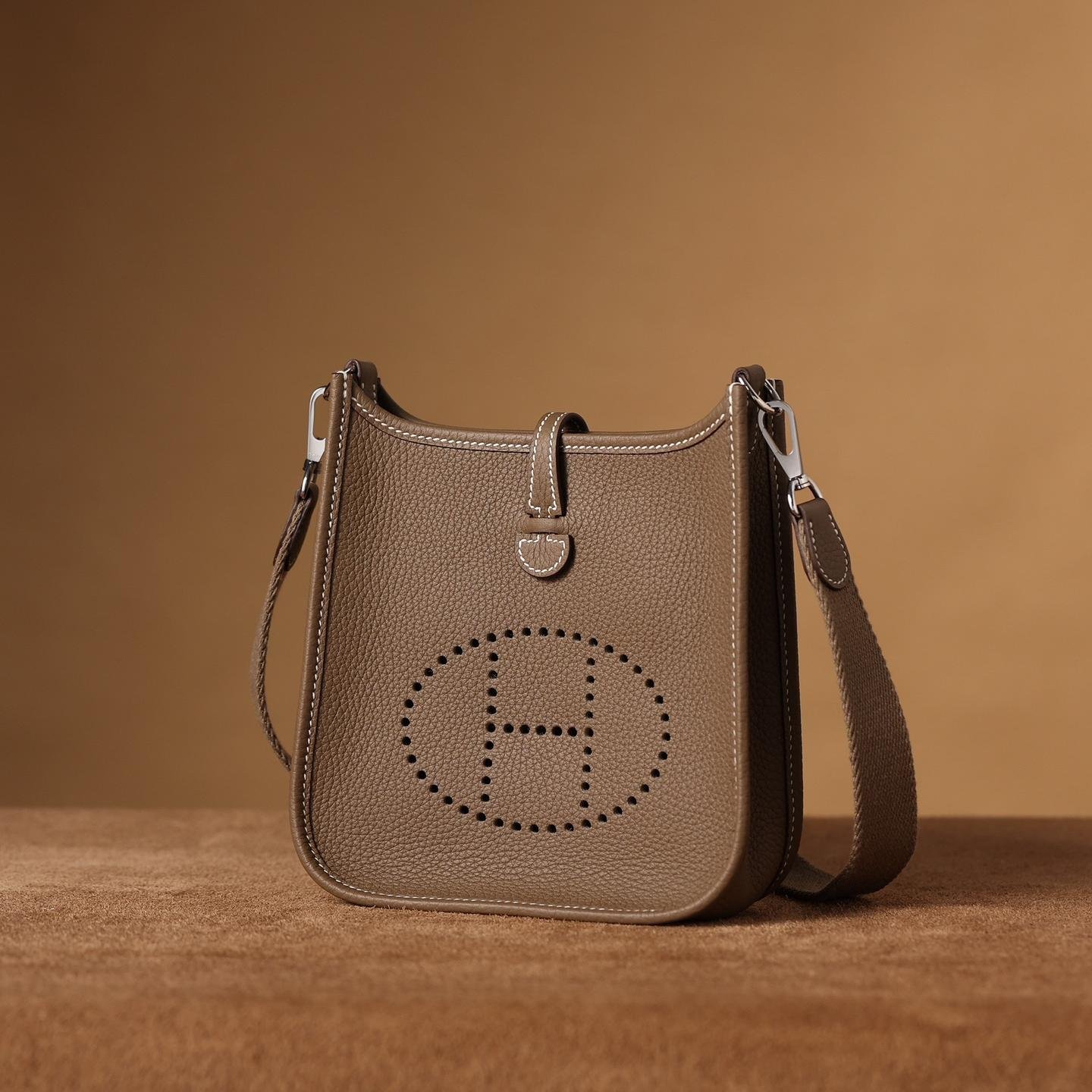Evelyne Epsom Elephant Grey Silver Hardware 18CM - 图片 2