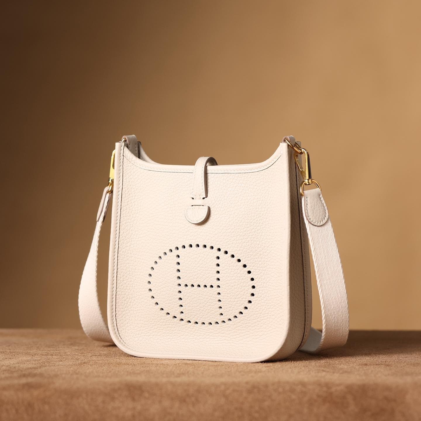 Evelyne Milk White Taurillon Maurice Calfskin Gold Hardware 18CM - 图片 2