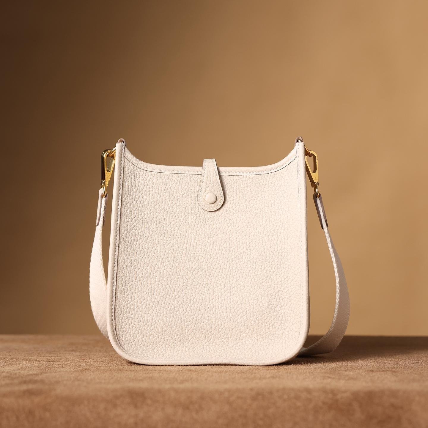 Evelyne Milk White Taurillon Maurice Calfskin Gold Hardware 18CM - 图片 4