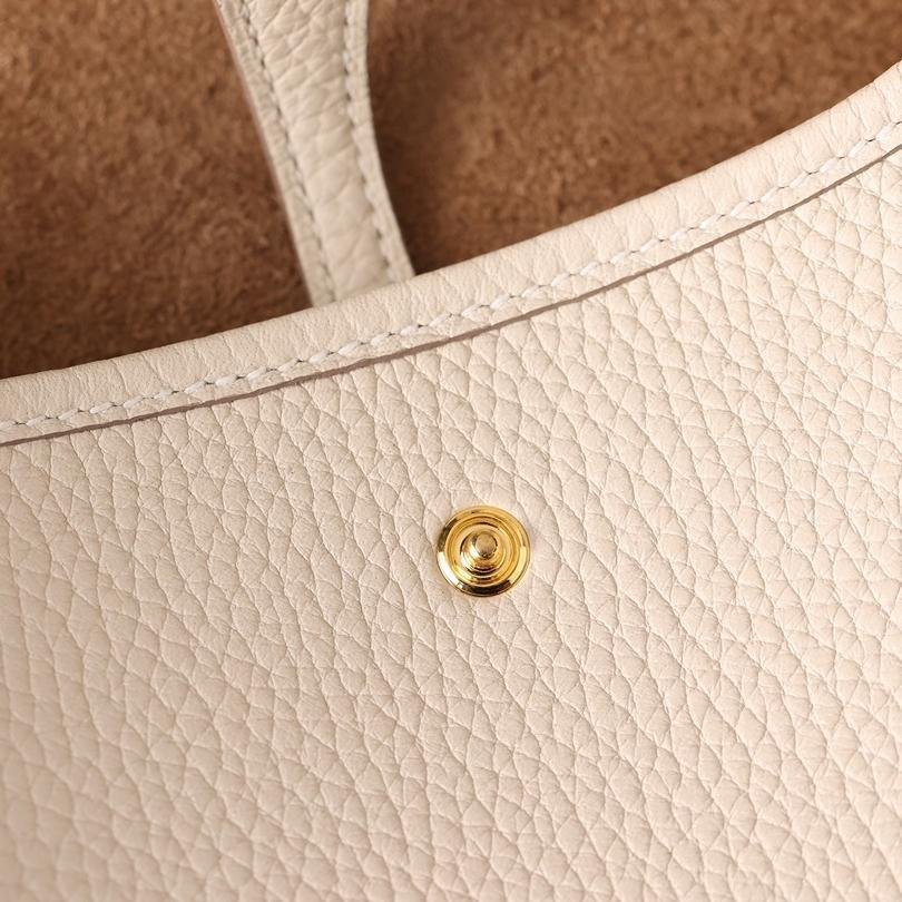 Evelyne Milk White Taurillon Maurice Calfskin Gold Hardware 18CM - 图片 6