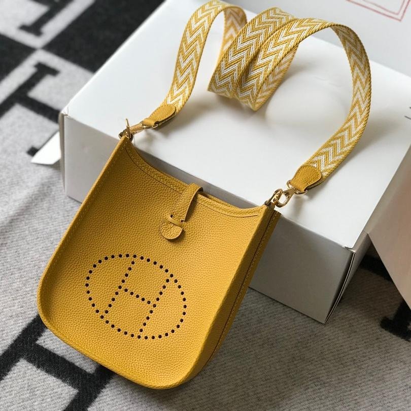 Evelyne Amber Yellow Togo Leather Gold Hardware 18CM - 图片 2