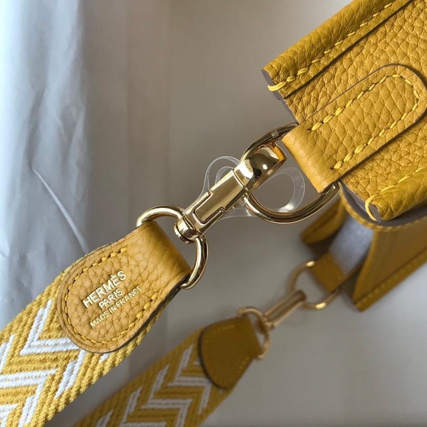 Evelyne Amber Yellow Togo Leather Gold Hardware 18CM - 图片 6