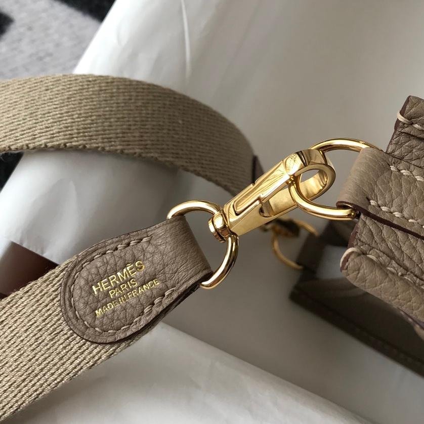 Evelyne Trench Grey Togo Leather Gold Hardware 18CM - 图片 6