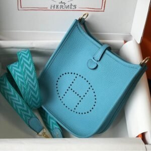Evelyne Northern Blue Togo Leather Gold Hardware 18CM