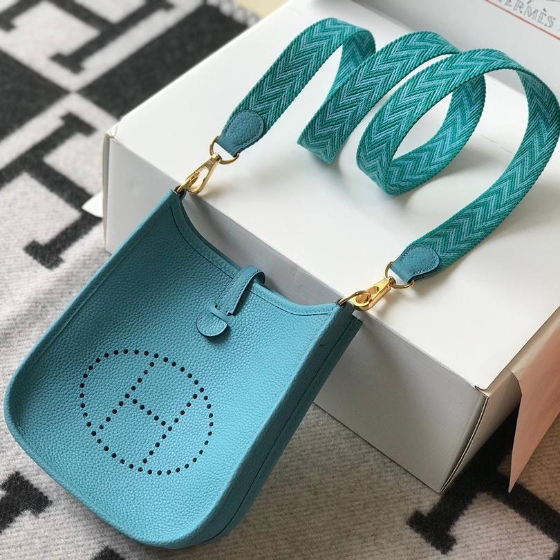 Evelyne Northern Blue Togo Leather Gold Hardware 18CM - 图片 2