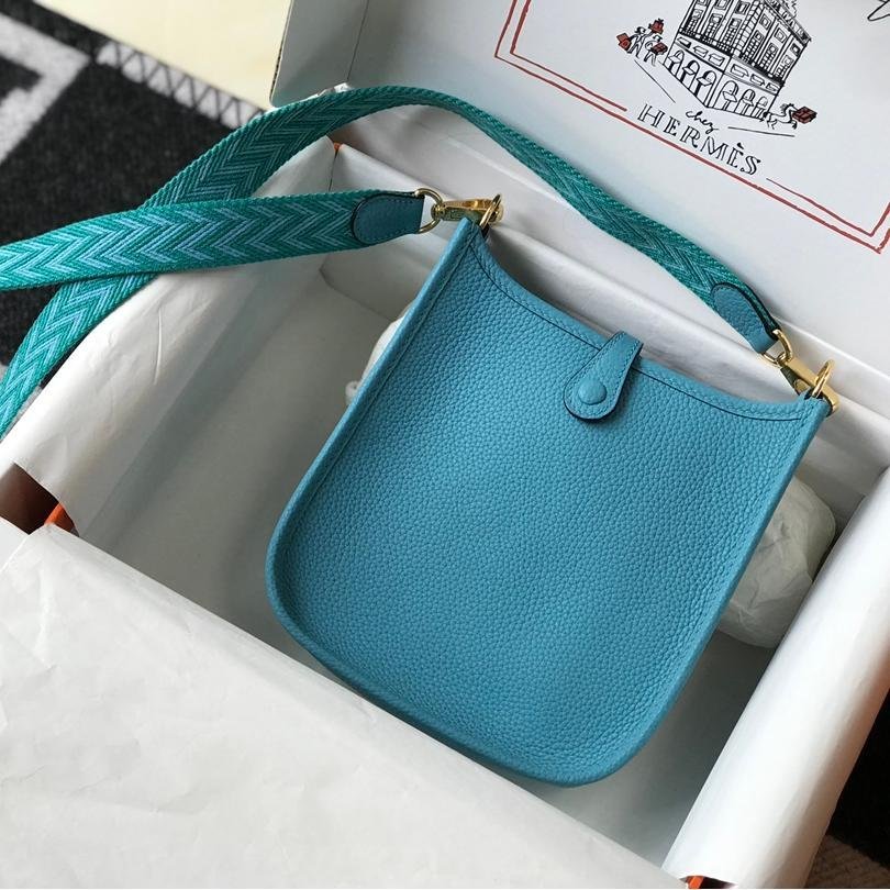 Evelyne Northern Blue Togo Leather Gold Hardware 18CM - 图片 4
