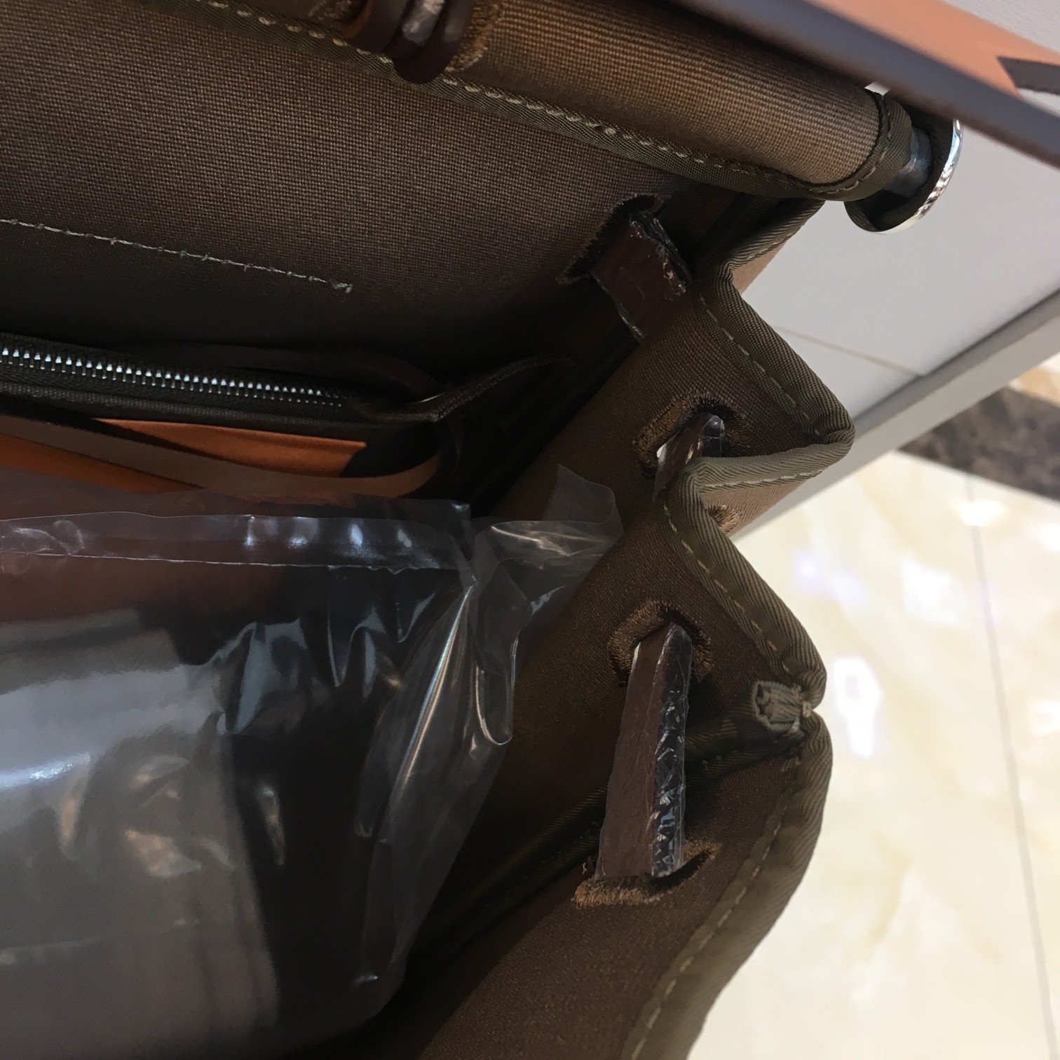 Herbag Elephant Grey Canvas Calfskin 31CM - 图片 5