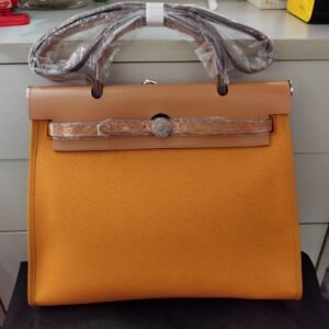 Herbag Apricot Canvas Calfskin 31CM