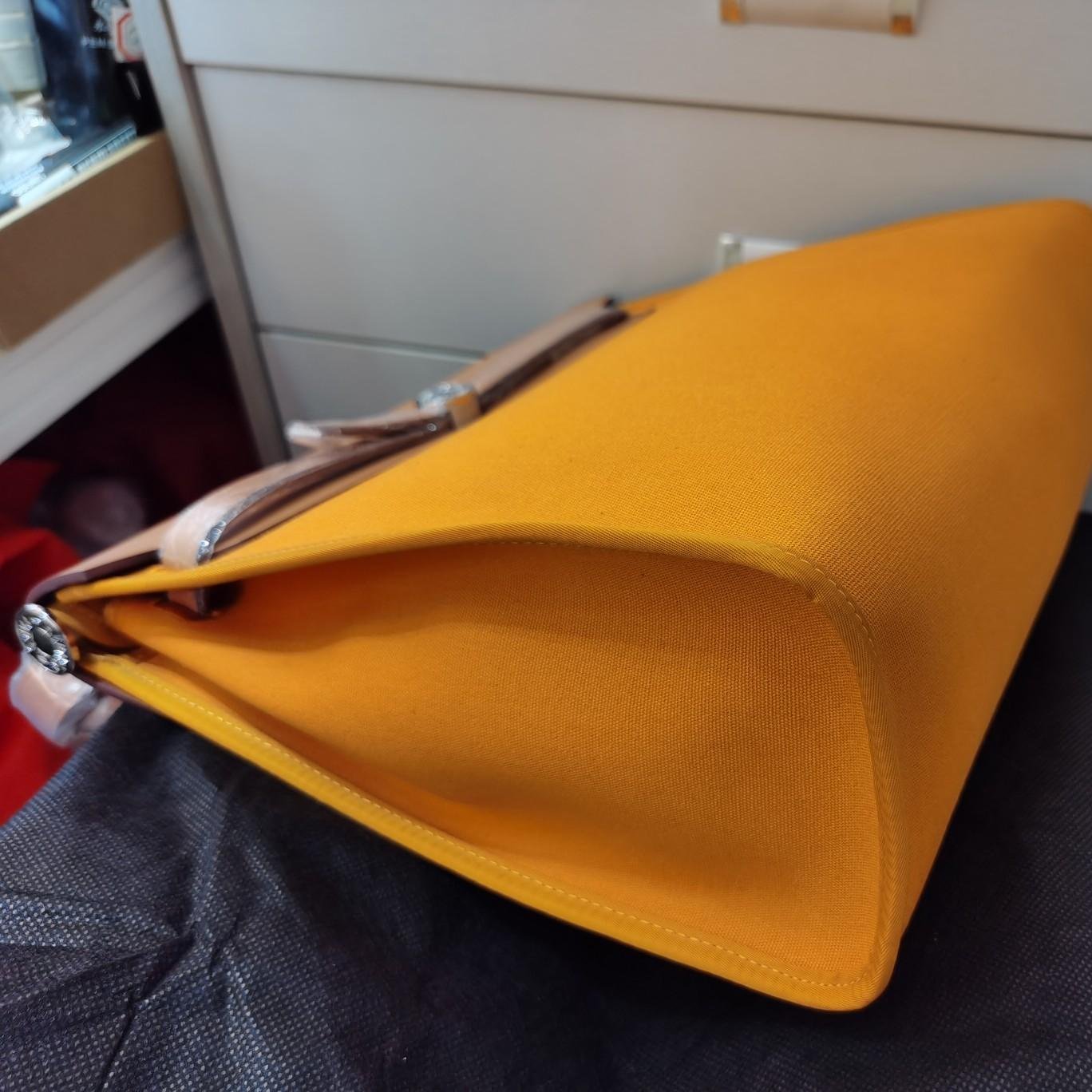 Herbag Apricot Canvas Calfskin 31CM - 图片 4