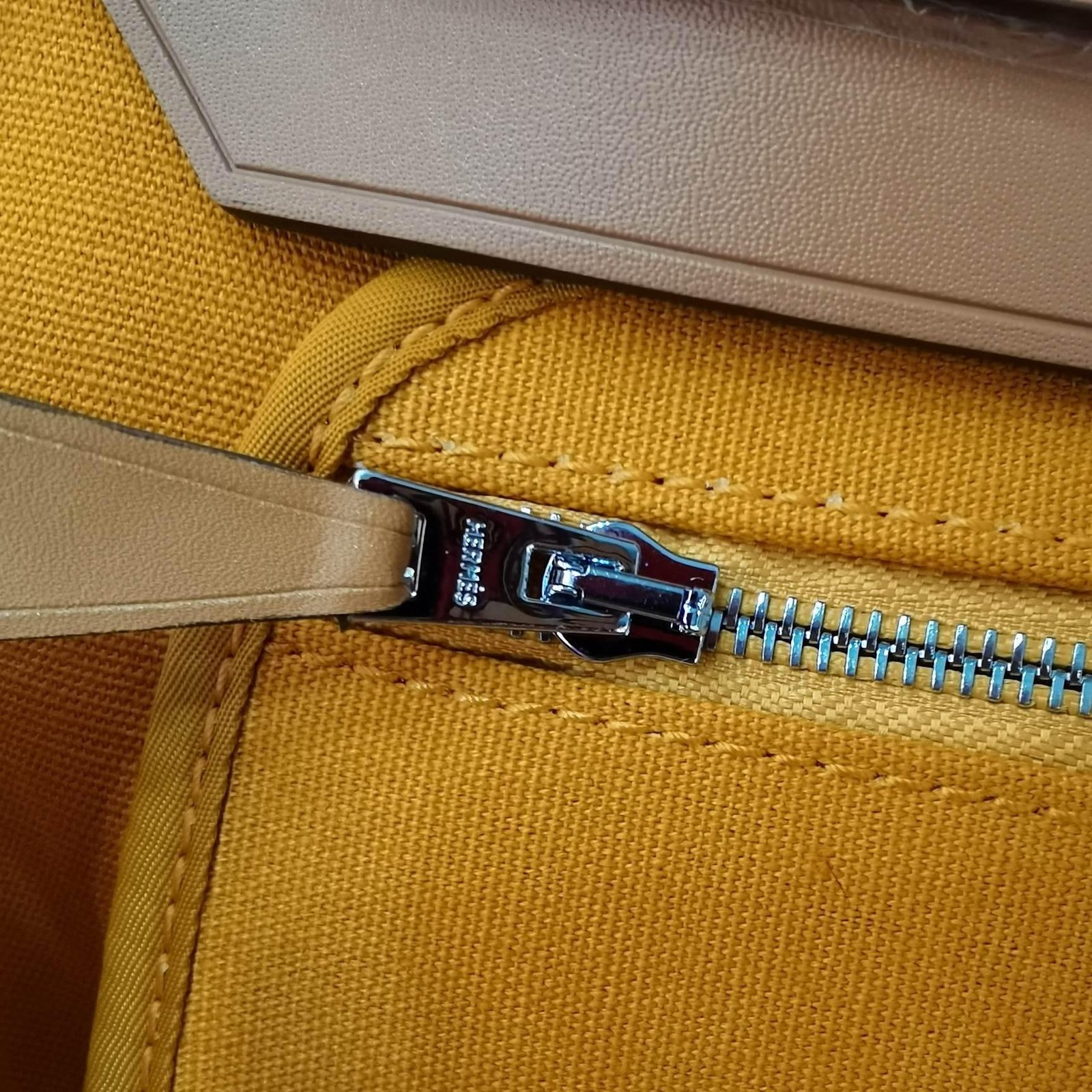 Herbag Apricot Canvas Calfskin 31CM - 图片 9