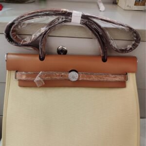 Herbag Off-white Canvas Calfskin 31CM