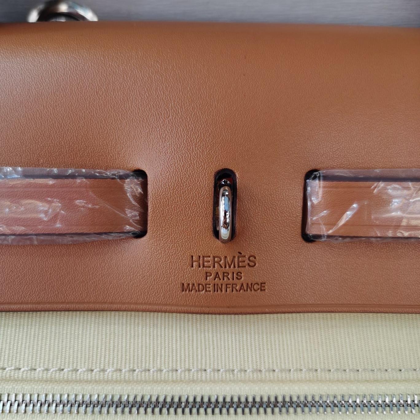 Herbag Off-white Canvas Calfskin 31CM - 图片 9