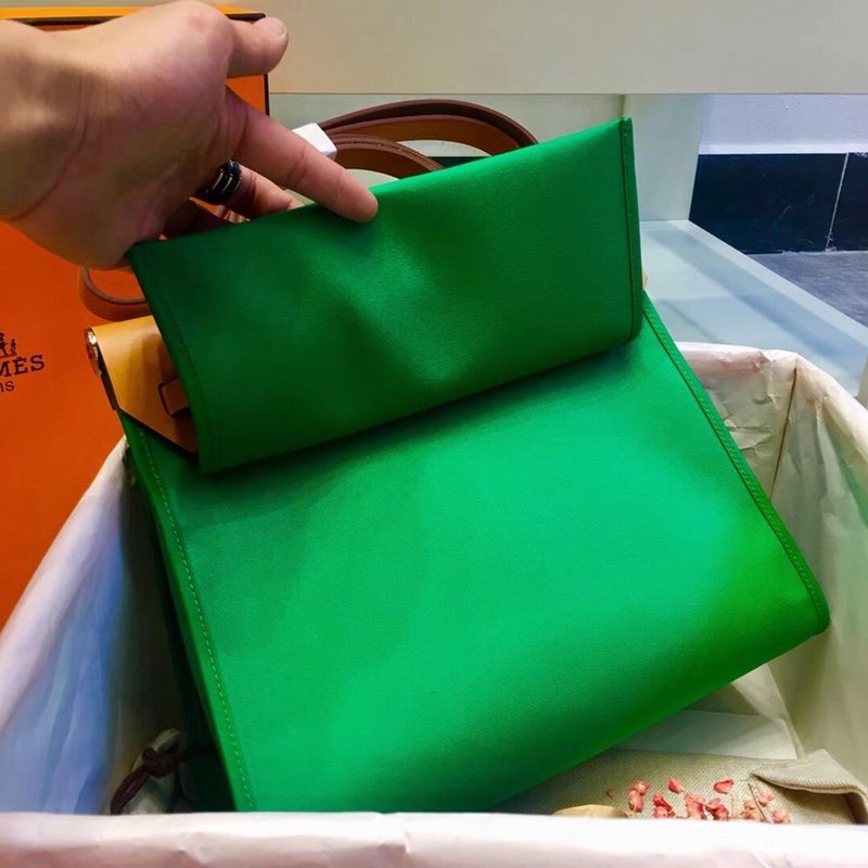 herbag Green Canvas Calfskin 31CM - 图片 3