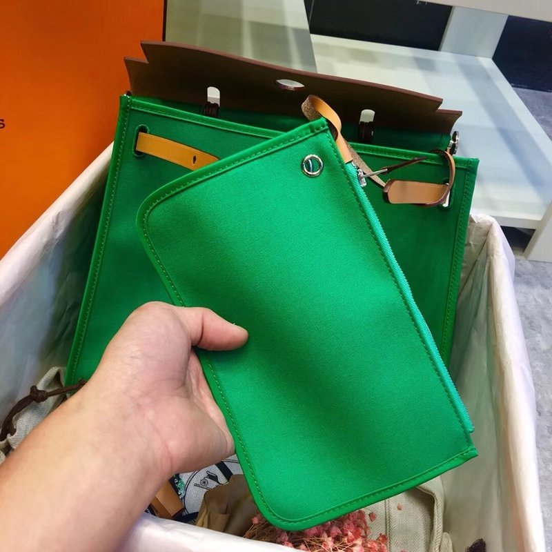 herbag Green Canvas Calfskin 31CM - 图片 6