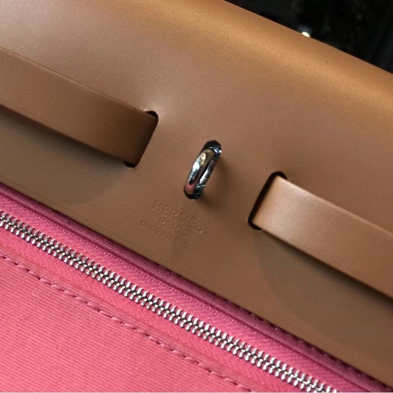 herbag Pink Canvas Calfskin 31CM - 图片 3