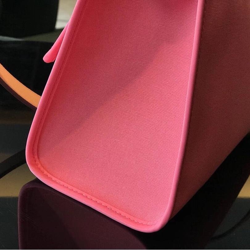 herbag Pink Canvas Calfskin 31CM - 图片 6