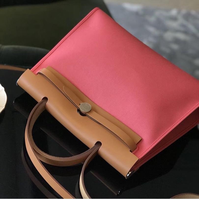 herbag Pink Canvas Calfskin 31CM - 图片 7