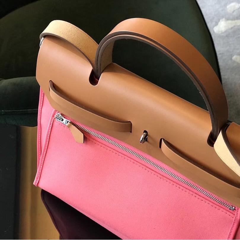 herbag Pink Canvas Calfskin 31CM - 图片 9