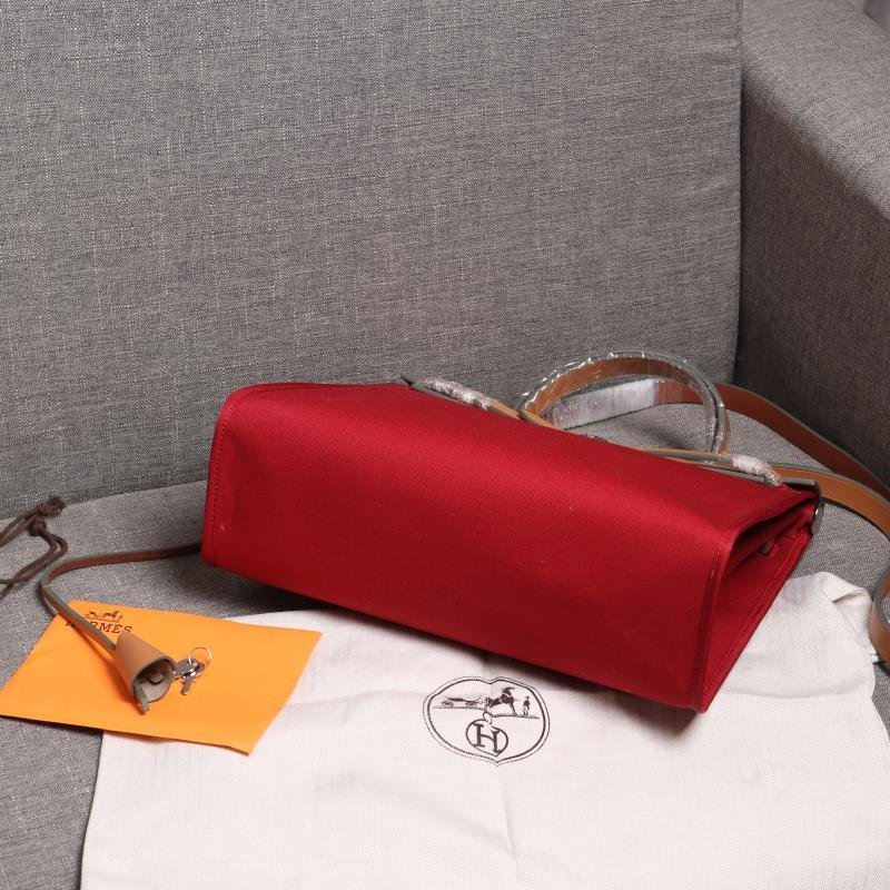 herbag Red Canvas Calfskin 31CM - 图片 5