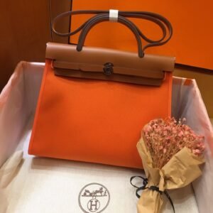 herbag Classic Orange Canvas Calfskin 31CM